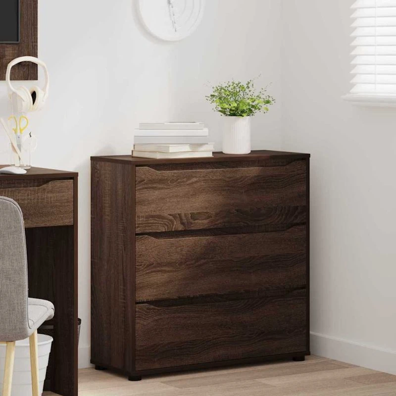 vidaXL Opbevaringsskab Brun 80x31x81 cm Konstrueret Træ