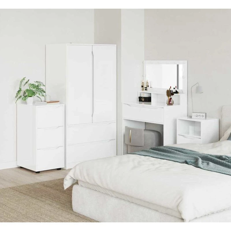 vidaXL Opbevaringsskab Høj gloss hvid 40 x 48 x 81 cm