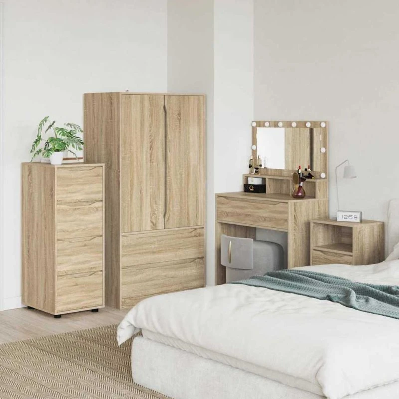 vidaXL Opbevaringsskab Sonoma eg 40 x 48 x 105 cm Konstrueret træ