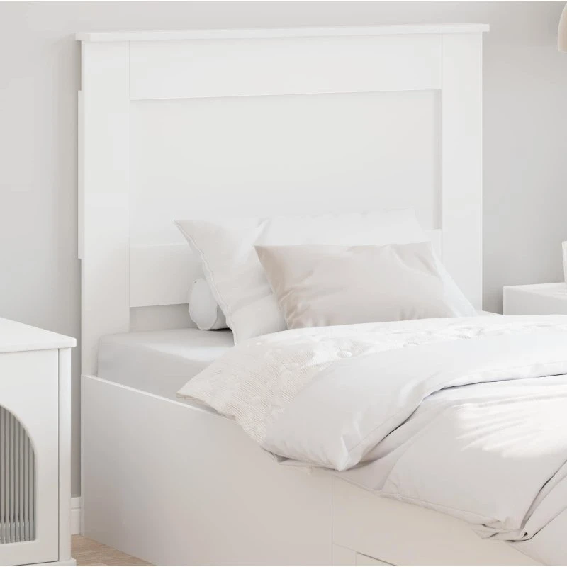 vidaXL Hovedgærde Hvid 100 cm Konstrueret Træ