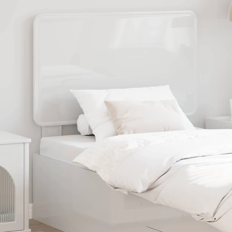 vidaXL Hovedgærde Gloss Hvid 75 cm Konstrueret Træ