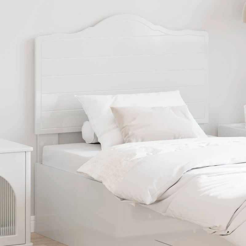 vidaXL Hovedgærde Gloss Hvid 75 cm Konstrueret Træ
