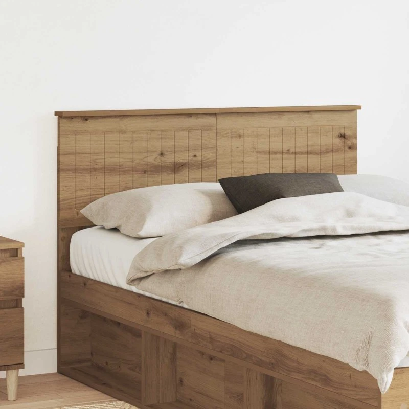 vidaXL Hovedgærde Artisan Egetræ 135 cm