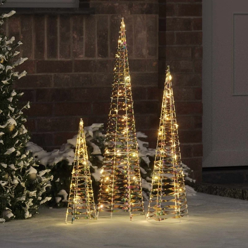 vidaXL Juletræ med 90 LED'er, 80 cm, varm hvid, PET