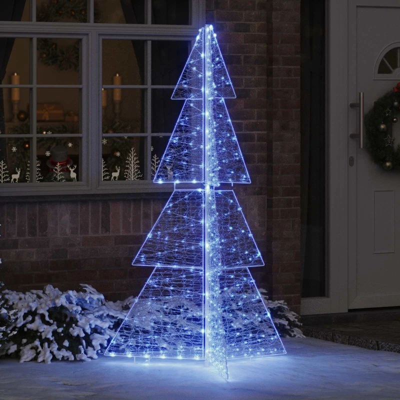 vidaXL Juletræ 180 cm Blå Akryl med 240 LED'er