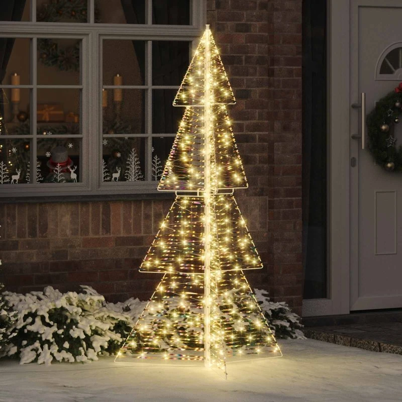 vidaXL Juletræ 180 cm med 240 LED'er, varm hvid