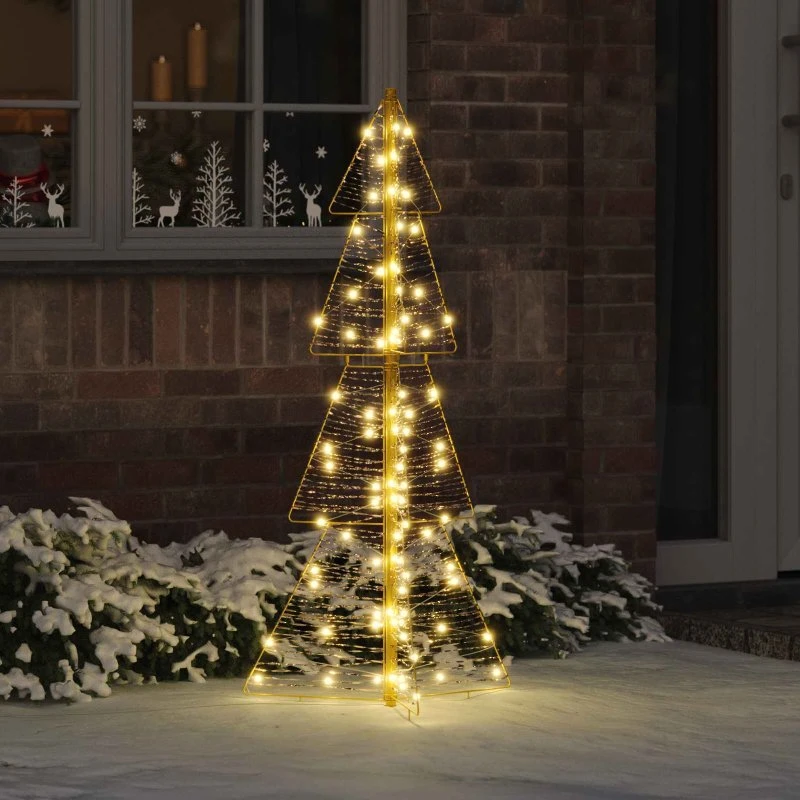 vidaXL Juletræ 120 cm med 100 LED'er, Varm hvid