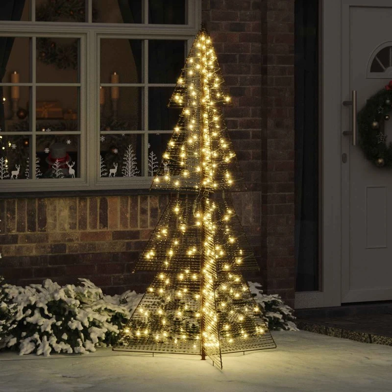 vidaXL Juletræ 180 cm med 240 LED'er, varm hvid