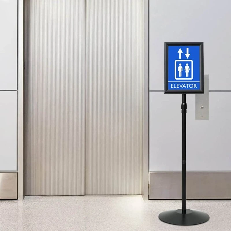 vidaXL Pedestal Plakatstand Sølv A4 Aluminium og PVC