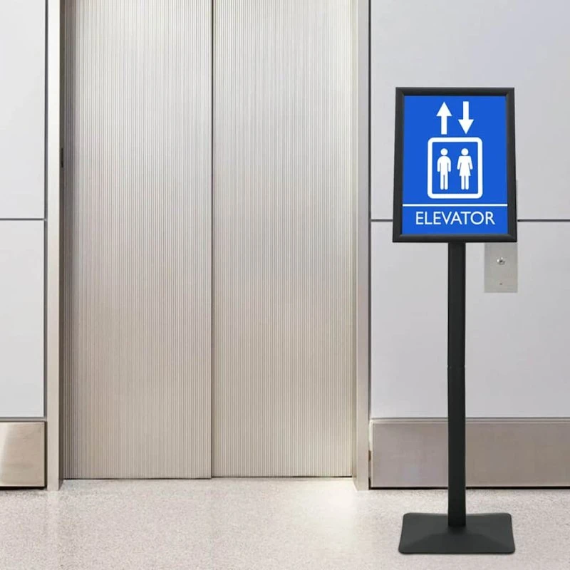 vidaXL Pedestal Plakatstand Sølv A3 Støbejern & Aluminium