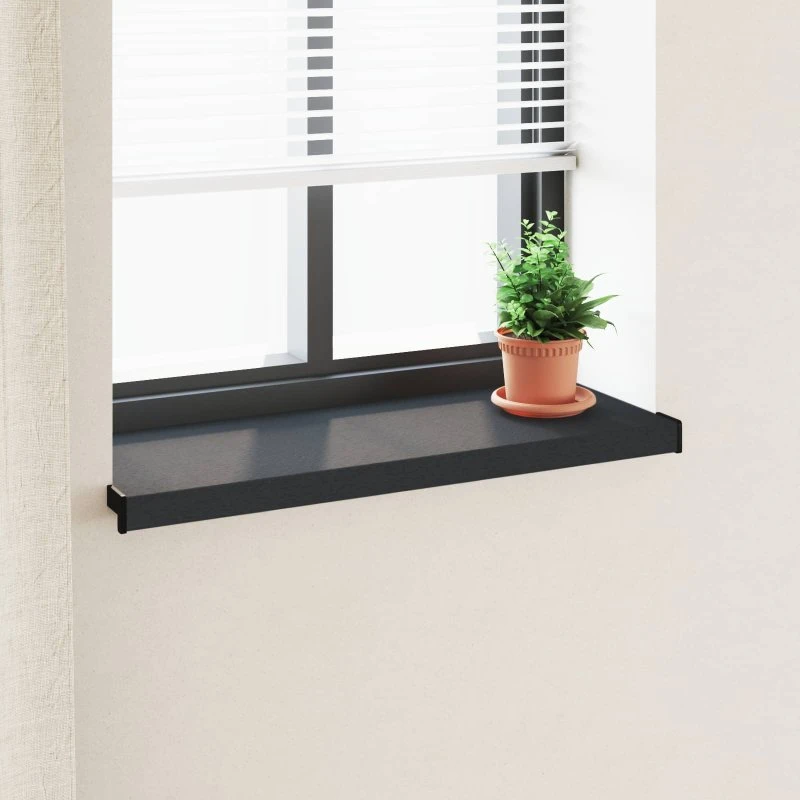 vidaXL Vindueskarm Antracit 80 x 35 x 4,5 cm med Træstruktur