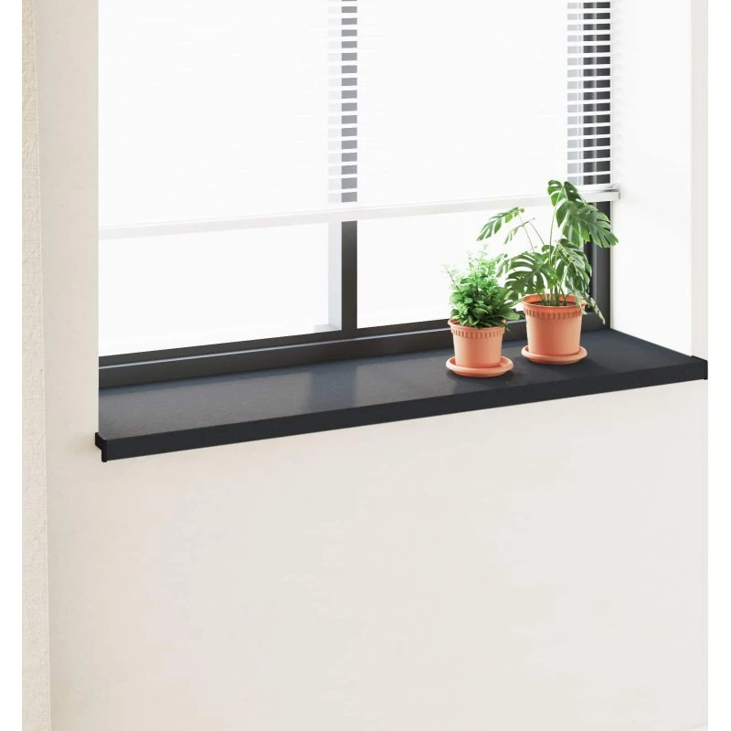 vidaXL Vindueskarm Antracit 140 x 45 x 4,5 cm med Træstruktur