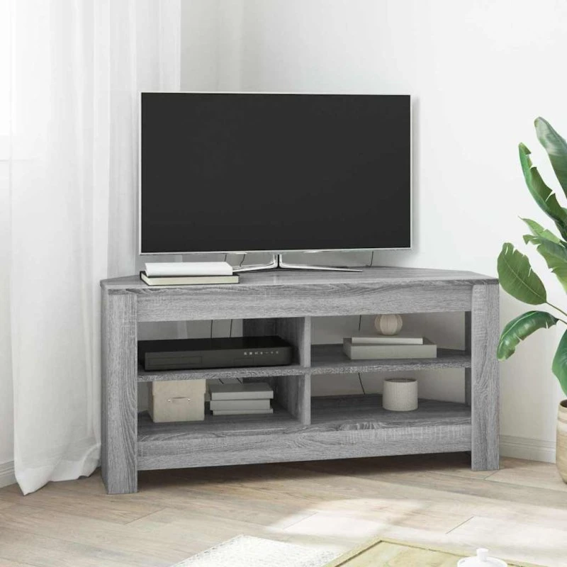 vidaXL HjørneTV-skab Grå Sonoma 102x40,5x45 cm Konstrueret Træ