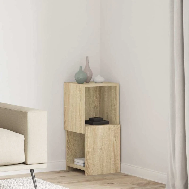 vidaXL Hjørneskab Sonoma Eg 30,5x30x65 cm Konstrueret Træ