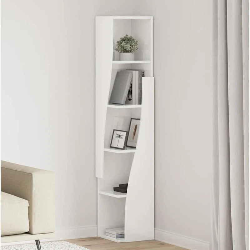 vidaXL Hjørneskab Hvid 27,5x27x140cm Konstrueret Træ
