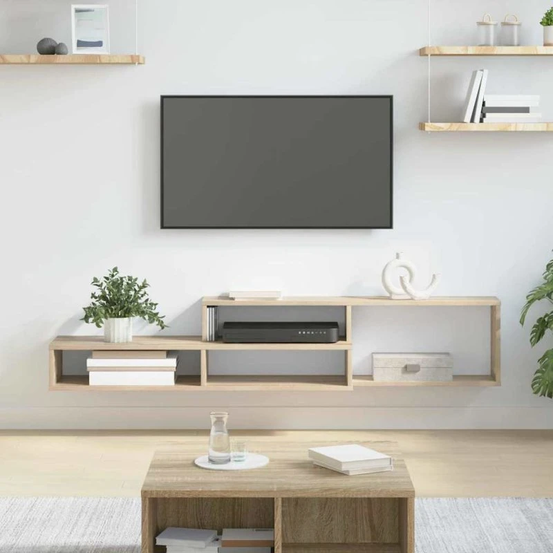 vidaXL Vægbeslag til TV 150x25x28,5 cm, konstrueret træ