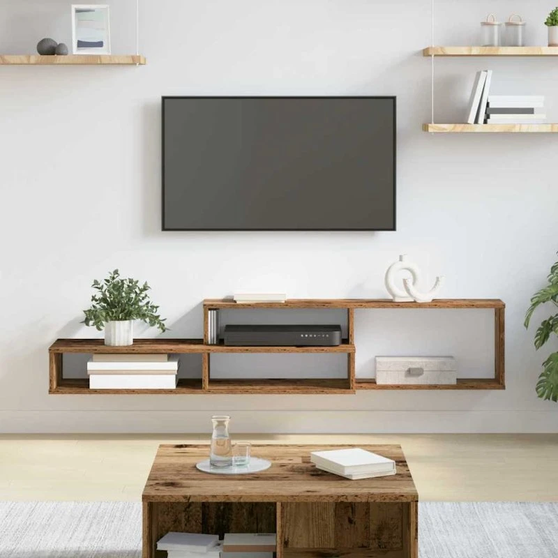 vidaXL Vægbeslag til TV 150x25x28,5 cm, konstrueret træ