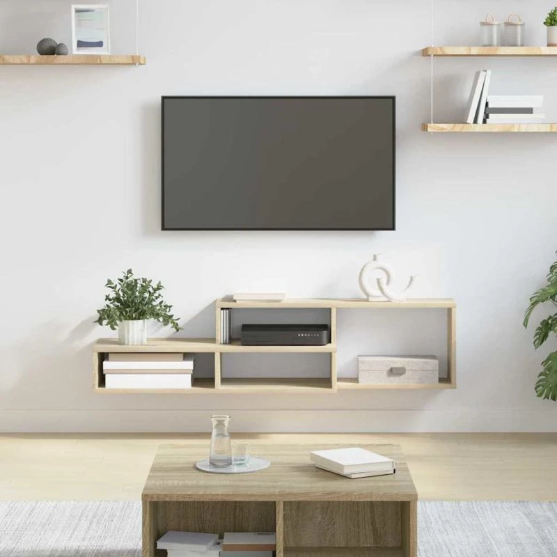 vidaXL Vægbeslag til TV 120x25x28,5 cm, konstrueret træ