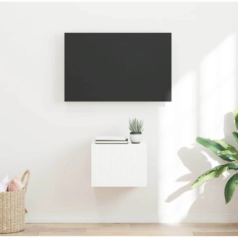 vidaXL TV vægskab, hvid, 39 x 31 x 29,5 cm, konstrueret træ