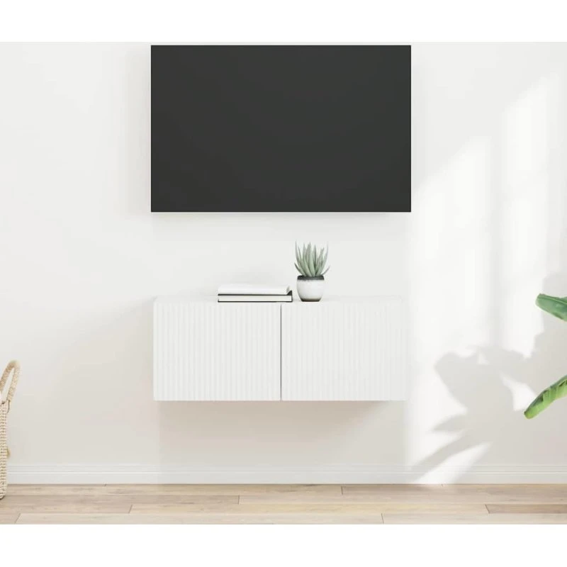 vidaXL TV vægskab 2 stk Hvid 39 x 31 x 29,5 cm Konstrueret træ