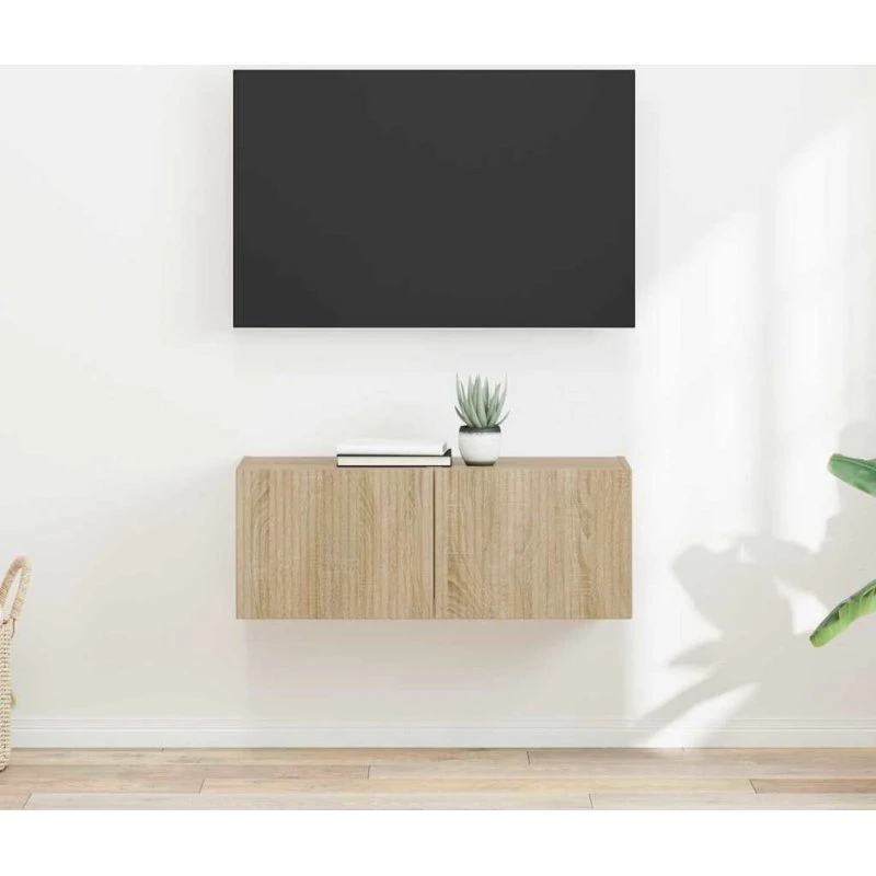 vidaXL TV vægskab 2 stk Sonoma 39 x 31 x 29,5 cm konstrueret træ