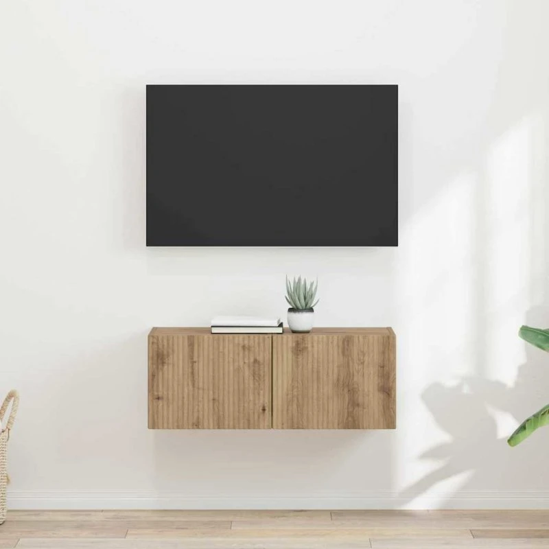 vidaXL TV vægskab 2 stk Artisan eg 39 x 31 x 29,5 cm konstrueret træ