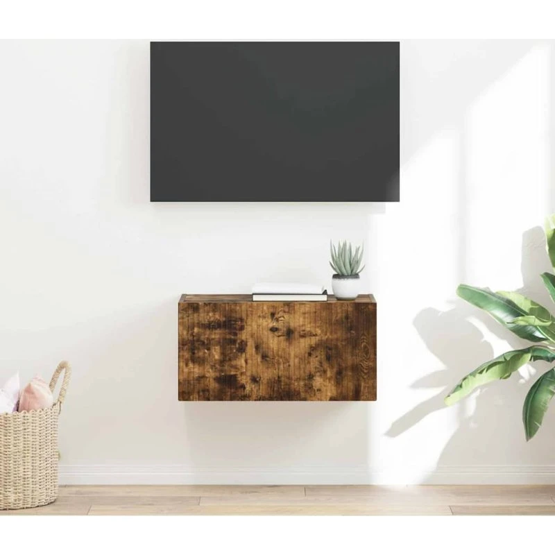 vidaXL TV-vægskab Røget eg 60 x 31 x 29,5 cm Konstrueret træ