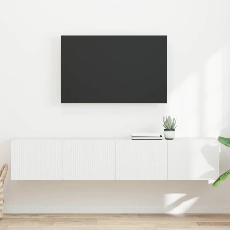 vidaXL TV vægskab 2 stk Hvid 78,5 x 31 x 29,5 cm Konstrueret træ