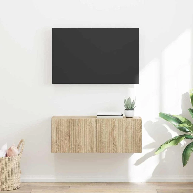 vidaXL TV vægskab Sonoma 78,5 x 31 x 29,5 cm træ
