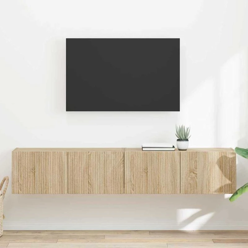 vidaXL TV vægskab 2 stk Sonoma 78,5 x 31 x 29,5 cm konstrueret træ