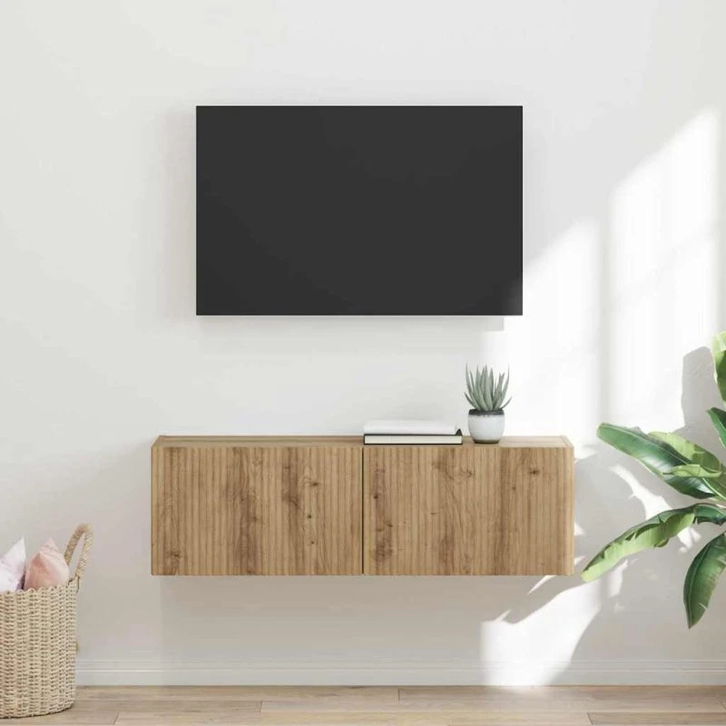 vidaXL TV vægskab Artisan 98 x 31 x 29,5 cm konstrueret træ
