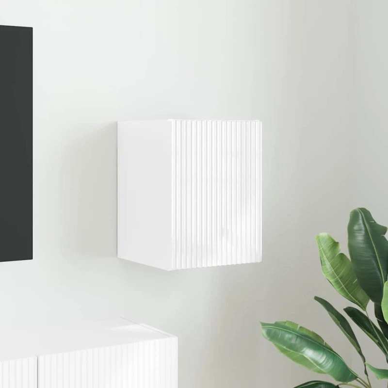vidaXL TV-vægskab Gloss Hvid 30 x 31 x 40 cm Konstrueret Træ