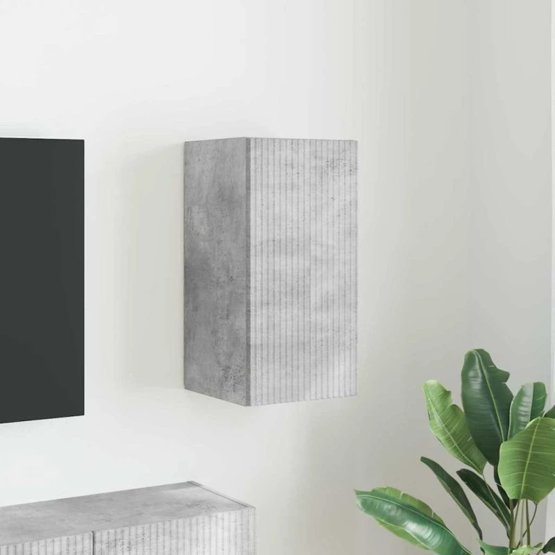 vidaXL TV vægskab Beton 30 x 31 x 60 cm Konstrueret træ