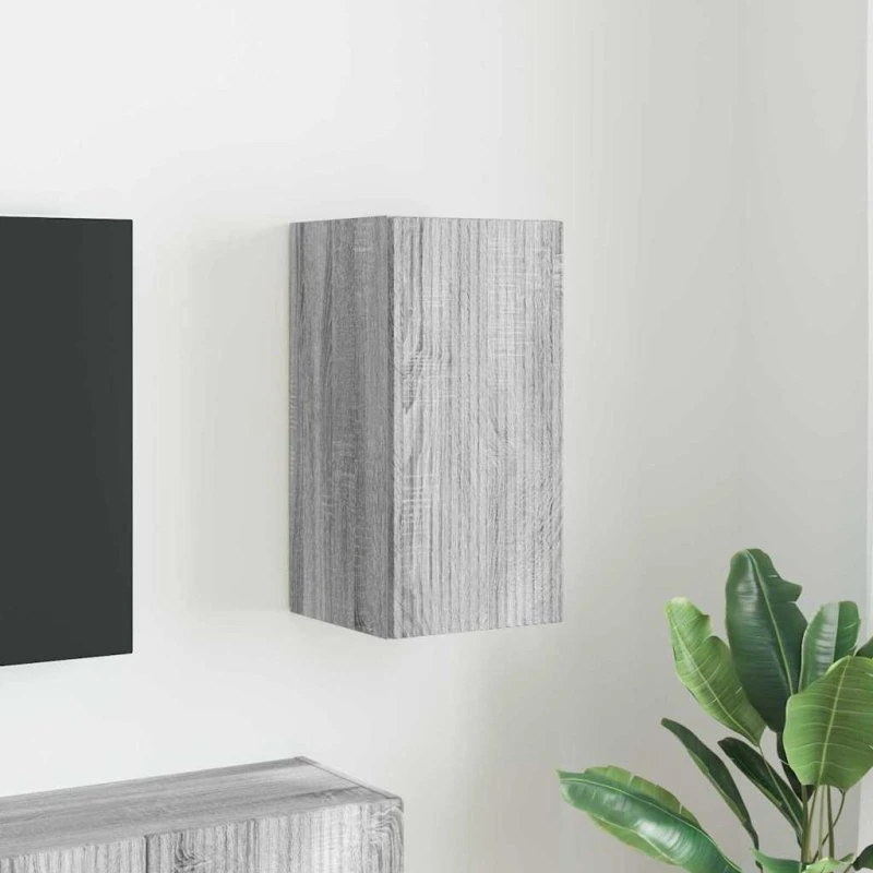 vidaXL TV-vægskab Grå Sonoma 30 x 31 x 60 cm Konstrueret træ