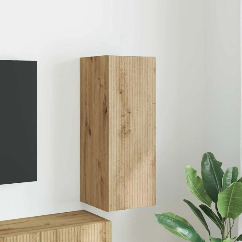 vidaXL TV-vægskab Artisan 30 x 31 x 80 cm konstrueret træ