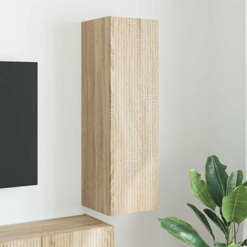 vidaXL TV-vægskab Sonoma 30 x 31 x 100 cm, konstrueret træ