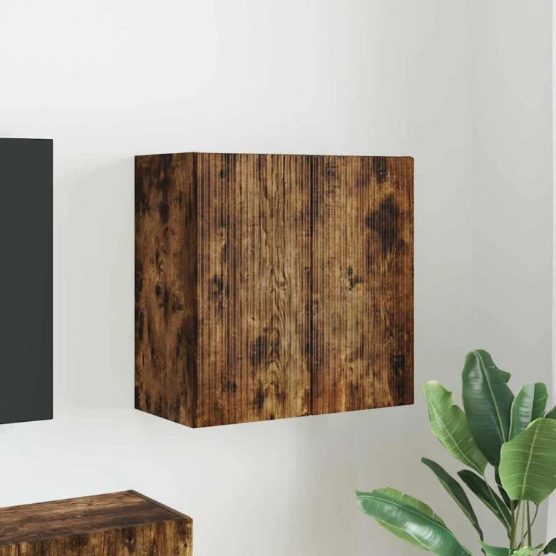 vidaXL Røget Eg TV-vægskab 59,5 x 31 x 60 cm Konstrueret Træ