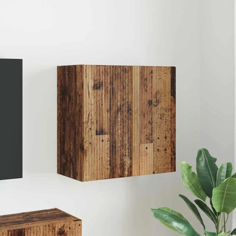 vidaXL TV-vægskab Gammelt træ 59,5 x 31 x 60 cm