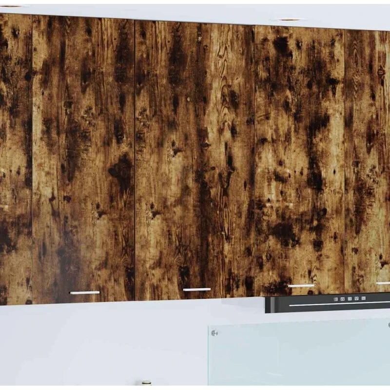 vidaXL Hængeskab Røget Eg/Hvid 50x31x100 cm Konstrueret Træ