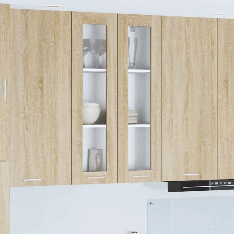vidaXL Hængeskab Sonoma eg 60 x 31 x 100 cm Konstrueret træ