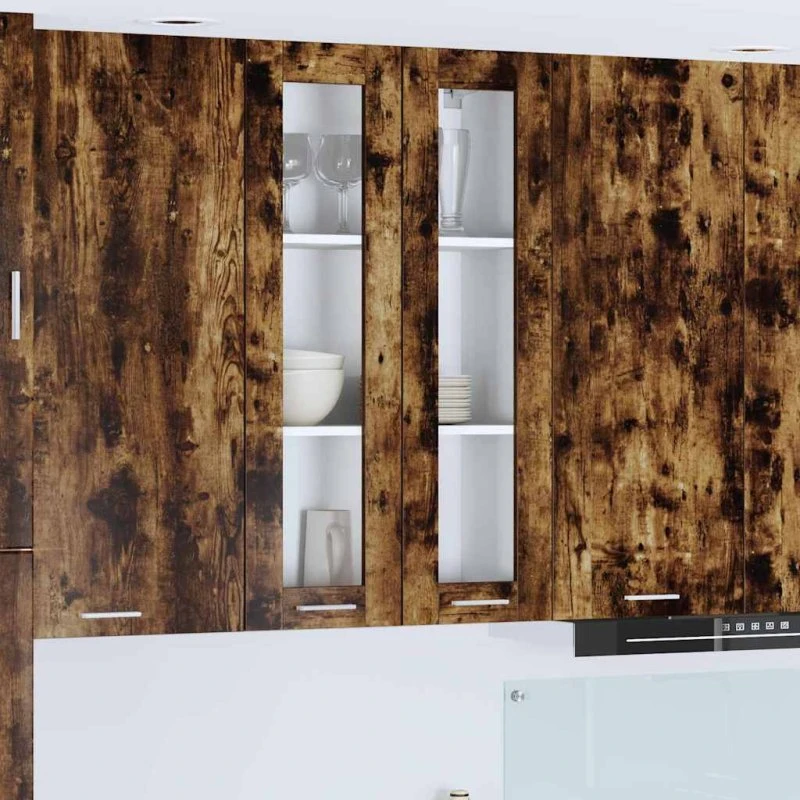 vidaXL Hængeskab Røget Eg 60 x 31 x 100 cm Konstrueret Træ