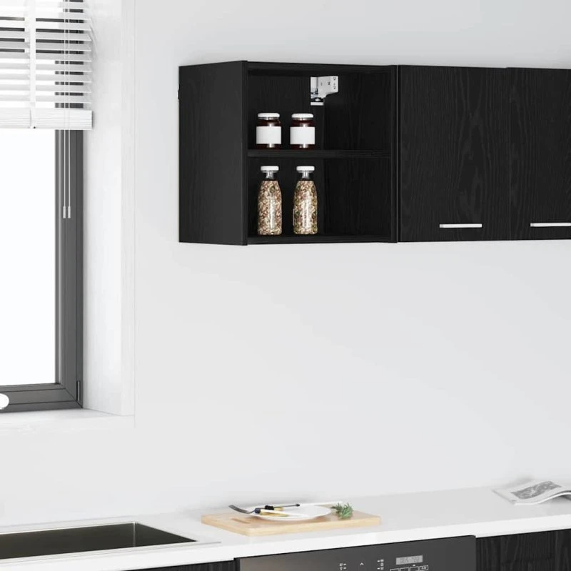vidaXL Hængeskab Sort 40 x 29,5 x 40 cm Konstrueret Træ