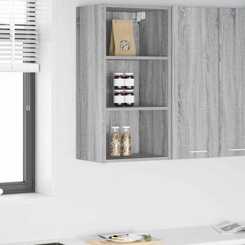 vidaXL Hængeskab Grå Sonoma 40 x 29,5 x 80 cm Konstrueret Træ