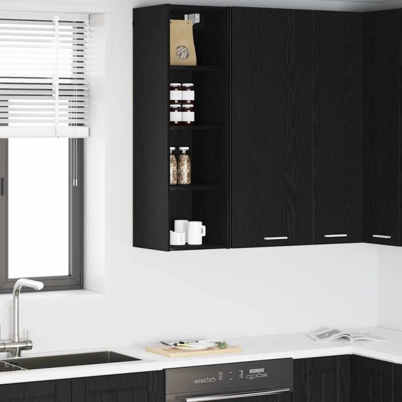 vidaXL Hængeskab Sort 30 x 29,5 x 100 cm Konstrueret Træ