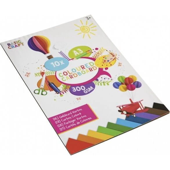 Grafix Farvet Karton A3 300 g - 10 ark