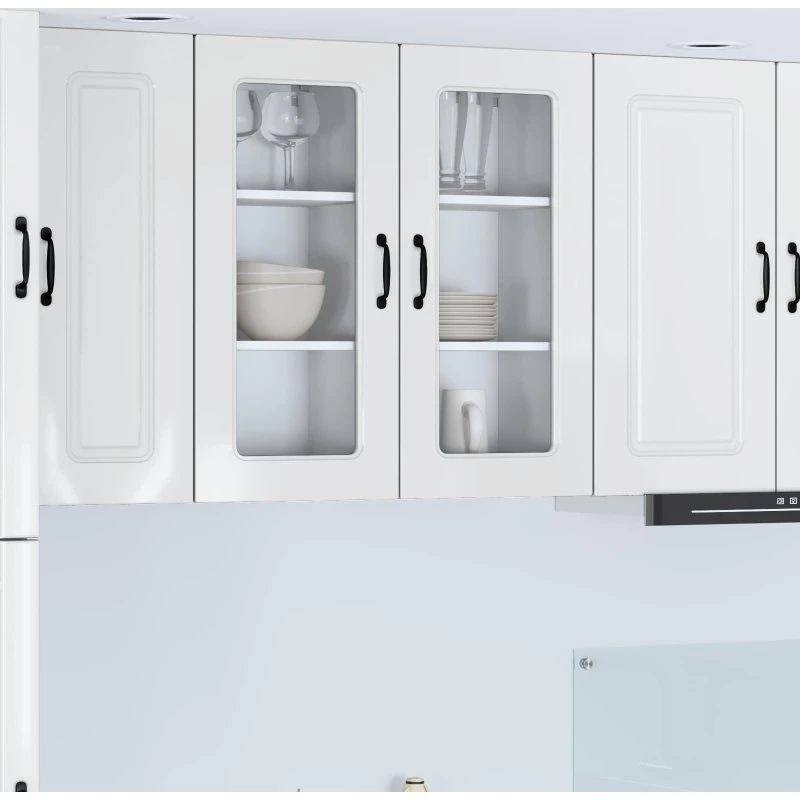 vidaXL Køkkenskab Kalmar Høj gloss hvid 40 x 31 x 80 cm