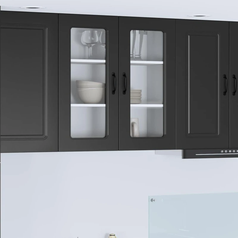 vidaXL Køkkenskab Kalmar Sort 80x31x80 cm Konstrueret Træ