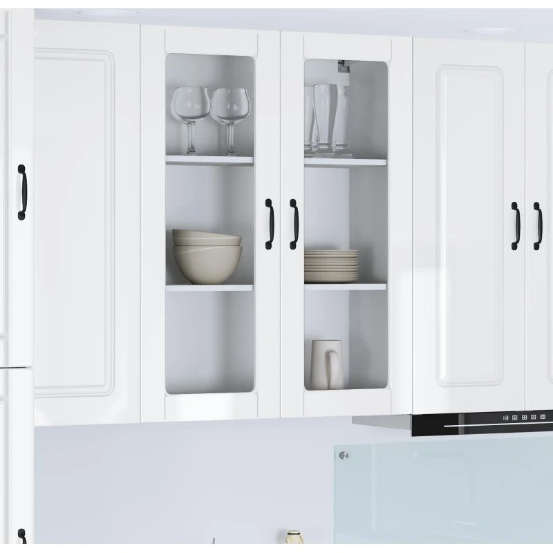 vidaXL Køkkenskab Kalmar Høj gloss hvid 80x31x100 cm