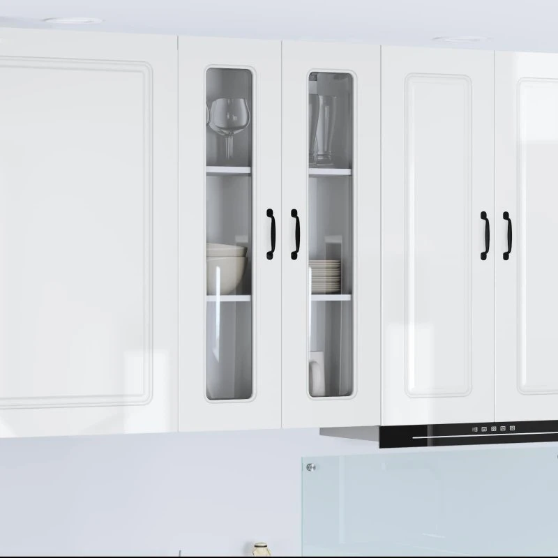 vidaXL Køkkenskab Kalmar Høj gloss hvid 60x31x100 cm