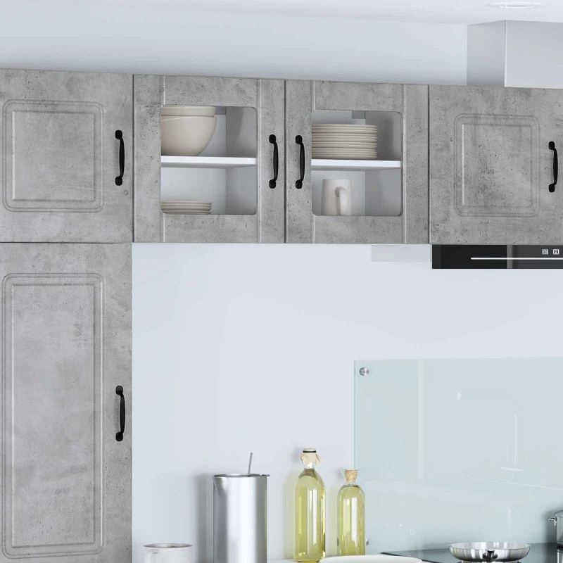 vidaXL Køkkenskab Lucca 2 stk Beton Grå 40 x 31 x 40 cm Konstrueret Træ